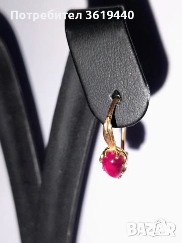 Руски златни Обеци , снимка 3 - Обеци - 53501008