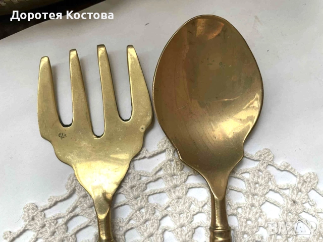 Красиви месингови прибори за готвене от Англия , снимка 2 - Прибори за хранене, готвене и сервиране - 52354544