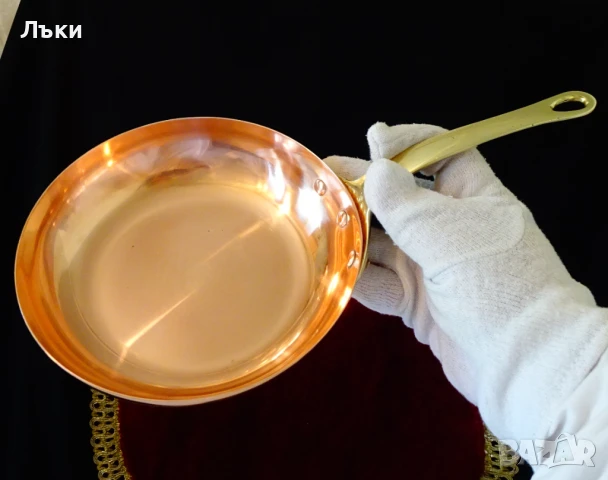 Меден тиган,чиста червена мед 500 гр. , снимка 11 - Антикварни и старинни предмети - 50449754