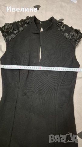 Дамска черна рокля , снимка 4 - Рокли - 50609169