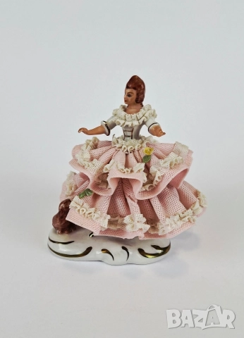 Порцеланова балерина с куче - Sandizell, Dresden 60-те