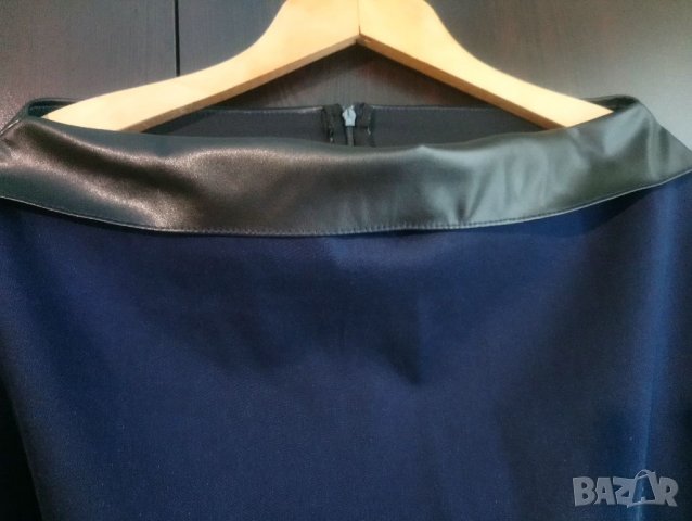 Елегантен дънков гащеризон с кожа 2XL, снимка 8 - Гащеризони - 34110776