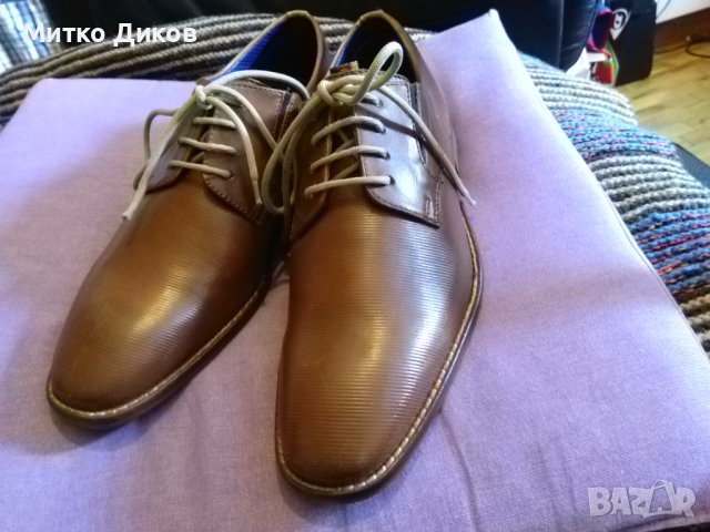 Daniel Hechter paris естествена кожа маркови френски обувки №40 стелка 25.2см нови