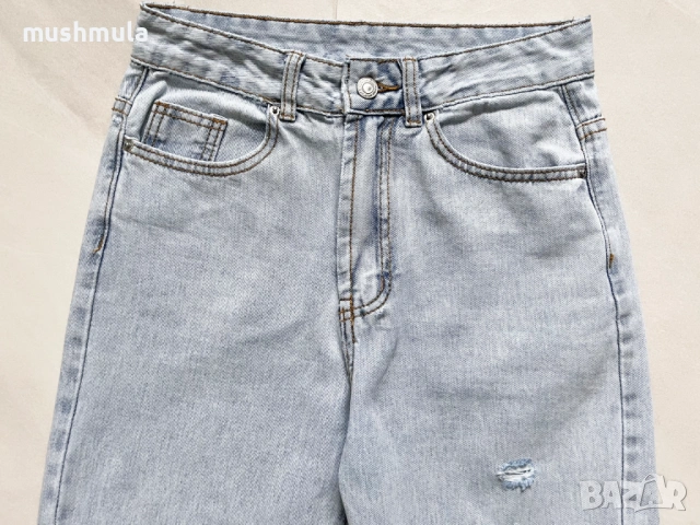 Светлосини накъсани дънки S/36, снимка 2 - Дънки - 53564881