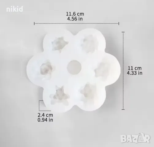 7 цветя сукулент микс силиконов молд форма фондан шоколад гипс свещ декор, снимка 4 - Форми - 48410473