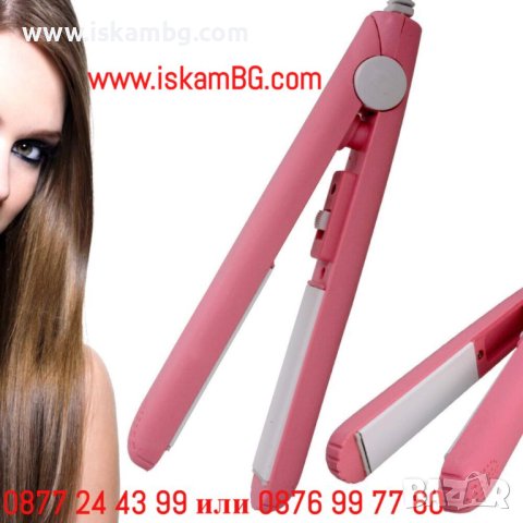 Мини преса за коса за вафли | ЧИТО НОВА малка преса за вафлички - КОД 3882, снимка 8 - Преси за коса - 40291024