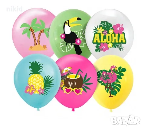 палми хаваи ананас хавайски тропически Обикновен надуваем латекс латексов балон парти хелий или газ