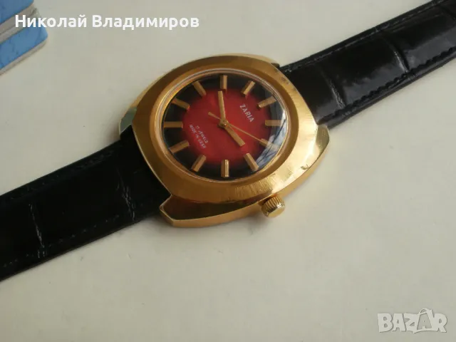 Заря голям 40 мм. руски мъжки часовник позлатен , снимка 5 - Мъжки - 49180760