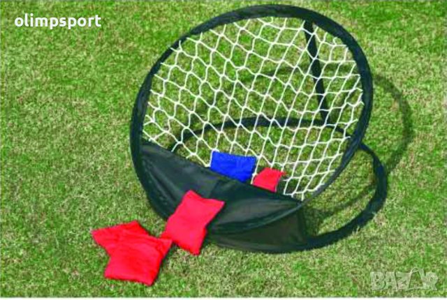 Игра за точност - Сгъваема мишена с 8 торбички Направена от фибростъкло и 1,5 мм PP мрежа. 