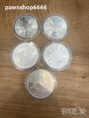 Лот инвестиционни сребърни монети по 1oz 9999 