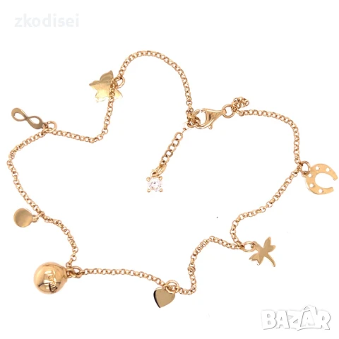 Златна дамска гривна за крак 3,88гр. 28,0см. 14кр. проба:585 модел:32094-5