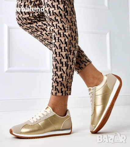 Дамски спортни маратонки с бежова вложка от Alva, снимка 3 - Маратонки - 51547658