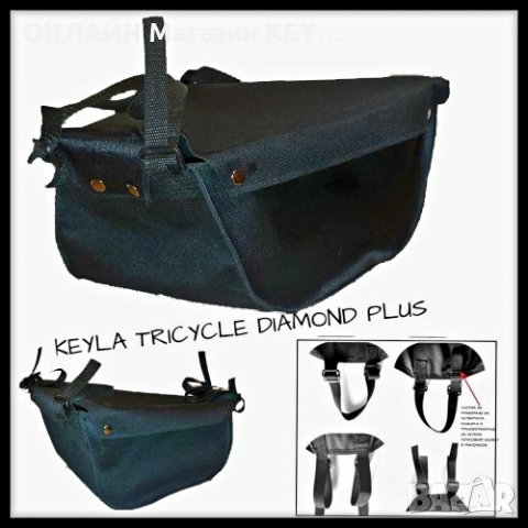 Багажник за детска количка KEYLA TRICYCLE DIAMOND PLUS С КАПАК, снимка 1 - Детски колички - 35666876