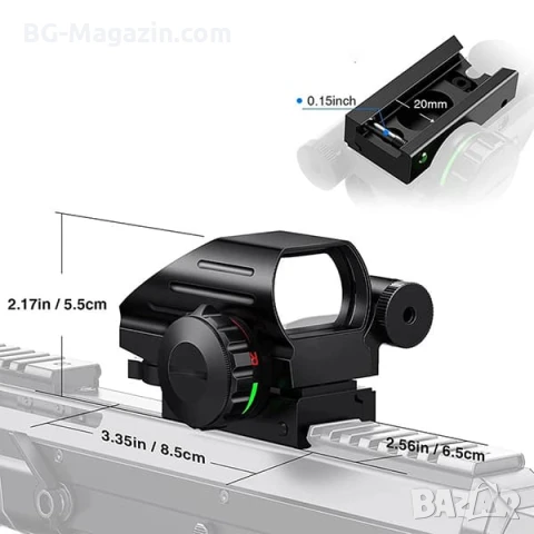 Тактически бързомер с лазерен мерник прицел за еърсофт въздушна пушка пистолет лов оръжие лък евтин, снимка 8 - Оборудване и аксесоари за оръжия - 51178688