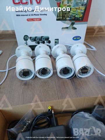 Пълен комплект с 4 КАМЕРИ И DVR 4 канален - "CCTV", снимка 4 - Комплекти за видеонаблюдение - 34841618