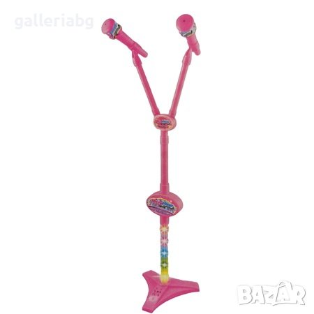 Детски микрофон двоен на стойка, снимка 2 - Музикални играчки - 44294520