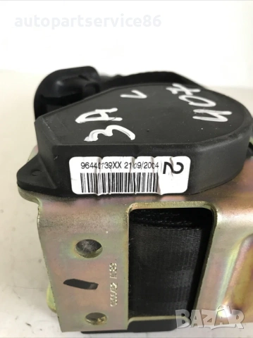 Заден ляв предпазен колан за Peugeot 407 1.6 HDI (2005) 96440739XX, снимка 2 - Части - 53734251