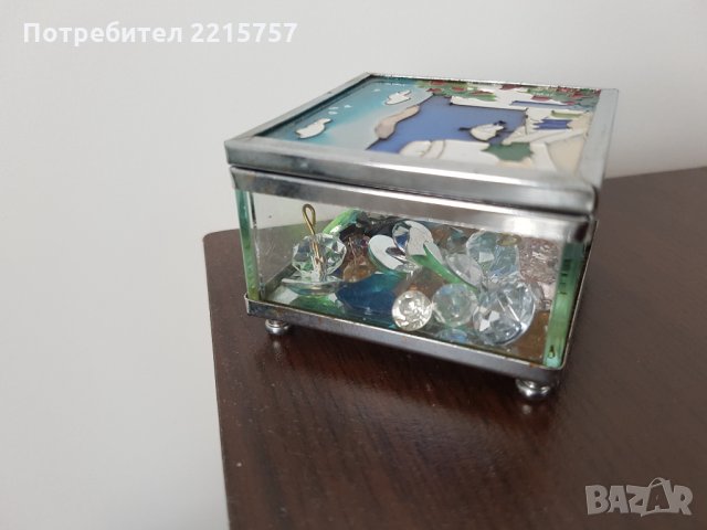 Стъклена кутия за бижута и стара Амфорка., снимка 5 - Антикварни и старинни предмети - 32699136