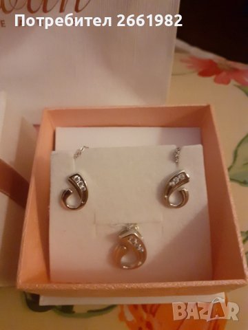 Сребърен комплект с цирконий -SWAN, снимка 4 - Бижутерийни комплекти - 42681440