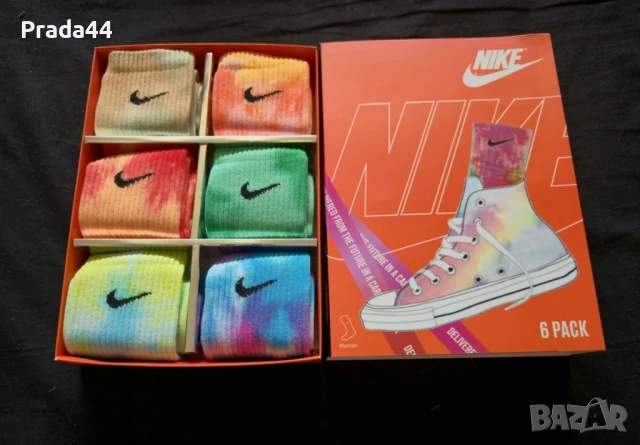 различни видове чорапки Найк 6 бр в кутийка