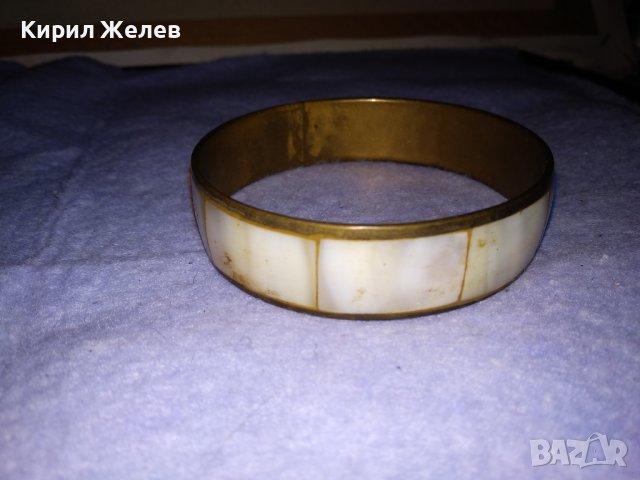 СТАРА СЕДЕФЕНА БРОНЗОВА ОРИЕНТАЛСКА РЕТРО ГРИВНА РЪЧНА МАЙСТОРСКА ИЗРАБОТКА 2210, снимка 11 - Антикварни и старинни предмети - 41202220