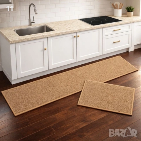Комплект от 2 броя противоплъзгащи кухненски килими