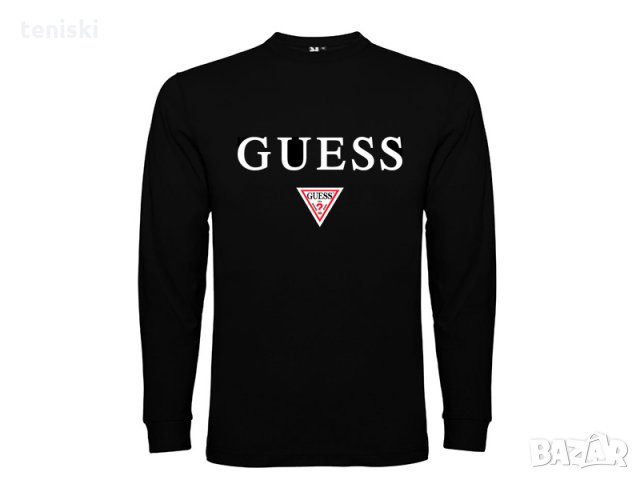 Мъжка блуза тениска GUESS принт Модели,цветове и размери, снимка 3 - Блузи - 30792189