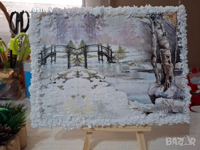 Коледни картини - Ръчно направени, снимка 5 - Декорация за дома - 52612071