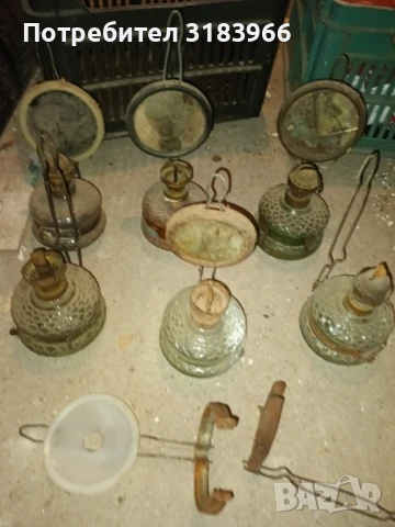  голям лот газови лампи 6 броя без шишета, снимка 1