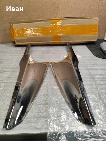 Стоманени хромирани дефлектори за предна вилка на мотор, снимка 5 - Части - 53757449