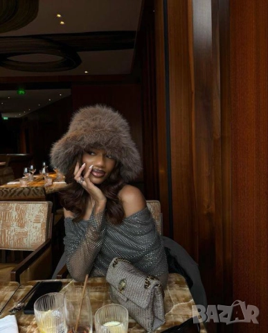 пухени шапки , снимка 7 - Шапки - 51978661