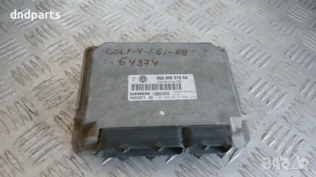 Компютър VW Golf 4 1.6i 1998 06A906019AK 5WP4371 Volkswagen Golf IV (1998-2004)