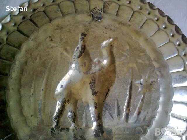 Медна стенна паница , снимка 5 - Антикварни и старинни предмети - 38687208