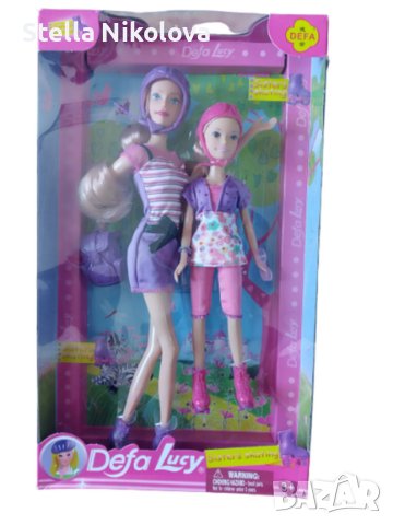Играчка Две силиконови кукли с ролери
