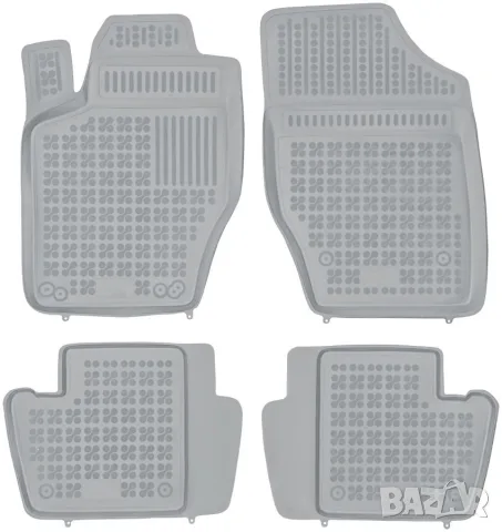 Гумени стелки Rezaw-Plast за Peugeot 307 (2001-2007) - тип леген - Сиви