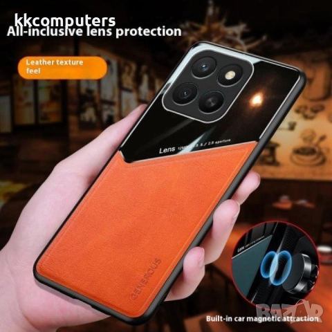 Honor X8c Удароустойчив Leather Coated PC + TPU Кожен Калъф и Протектор, снимка 2 - Калъфи, кейсове - 51496369
