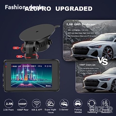 Нова компактна камера за кола автомобил рекордер Dash Cam Видеорегистратор, снимка 7 - Друга електроника - 41948428