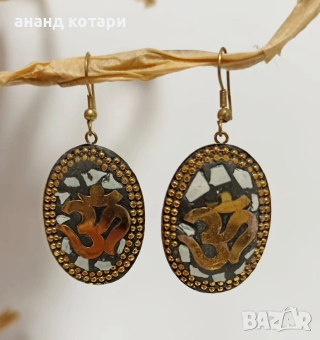 обеци Бохем - Тибет - тюркоаз, корал, седеф 1-6, снимка 5 - Обеци - 53226352