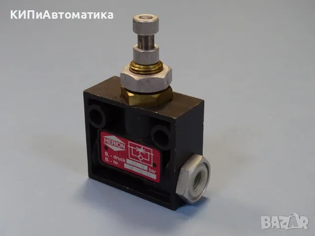 Пневматичен регулатор на дебит HERION 4040204 Flow Control Valve 0.1/16Bar, снимка 2 - Резервни части за машини - 48766748