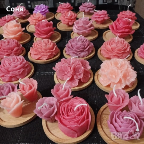 Восъчни свещи - цветя и рози , снимка 13 - Подаръци за жени - 53135924