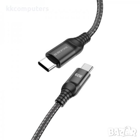 Borofone Type-C Type-C, Кабел, 60W, 3.0A ,1.5m BX56 / Черен / Баркод : 2402287