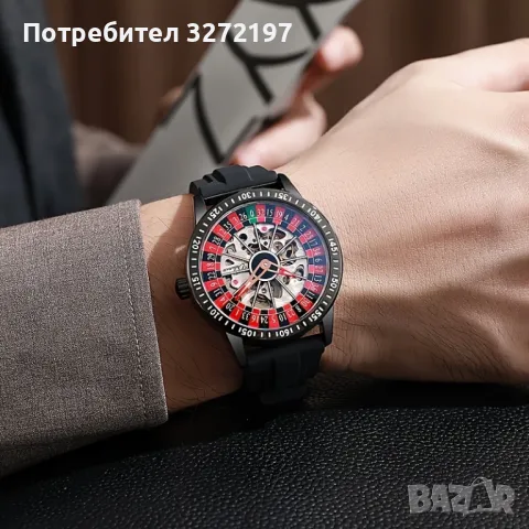 Dulunwe Дизайнерски Автоматичен, механичен часовник Рулетка, водоустойчив , снимка 4 - Мъжки - 50366244