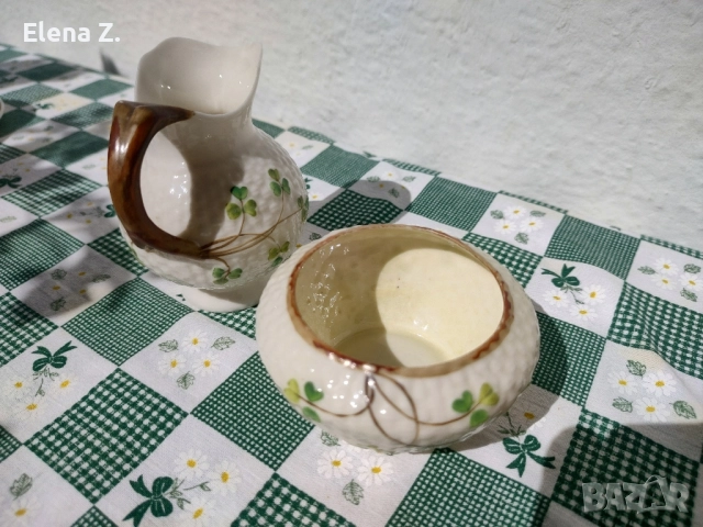 Ирландски винтидж съдове на Belleek, снимка 2 - Други - 52291695