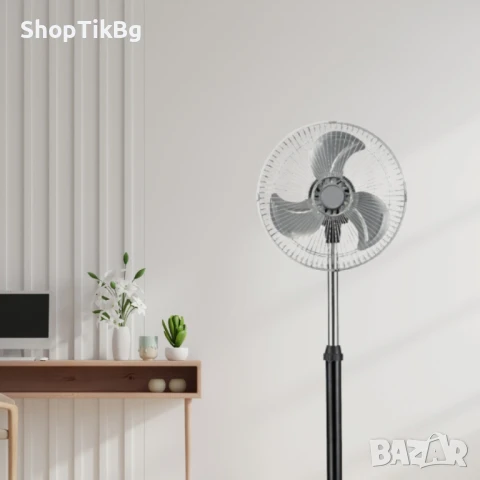 Вентилатор Rosberg, 45W, 30 см, Черен, снимка 4 - Вентилатори - 50320704