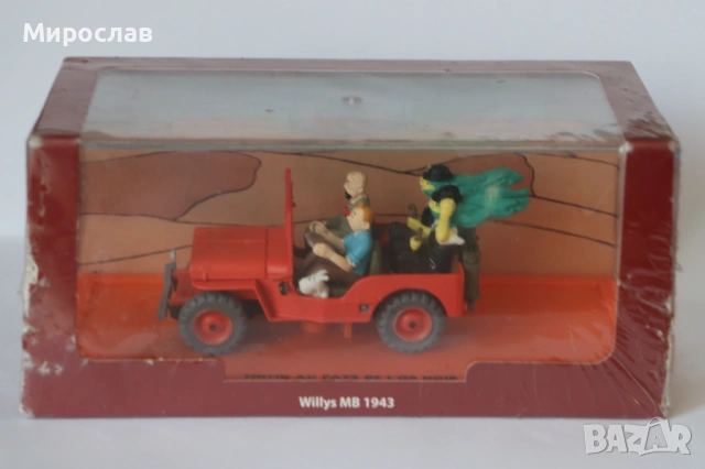 1:43?? TINTIN WILLYS MB1943 КОЛИЧКА ИГРАЧКА МОДЕЛ