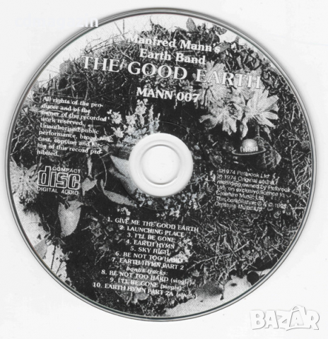 Компакт дискове CD Manfred Mann's Earth Band – The Good Earth, снимка 3 - CD дискове - 36333528
