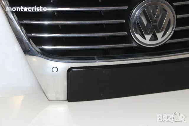 Предна решетка VW Passat B6 (2005-2011г.) 3C0853651F предна емблема отвори за парктроник, снимка 4 - Части - 55767183