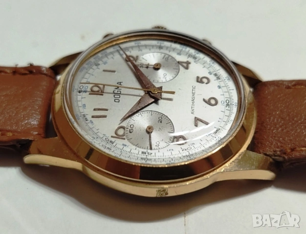 ПРОДАВАМ СТАР РЪЧЕН ШВЕЙЦАРСКИ ЧАСОВНИК/ХРОНОГРАФ - DOGMA, снимка 3 - Антикварни и старинни предмети - 53785271