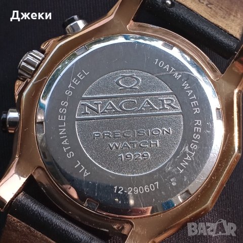 NACAR-®-45mm/10 ATM. wather resistant /оргинални. естественна кожа каишка, снимка 5 - Луксозни - 42419417