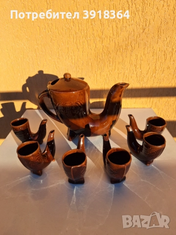 Ретро керамичен сервиз " Шатрата хан Крум"